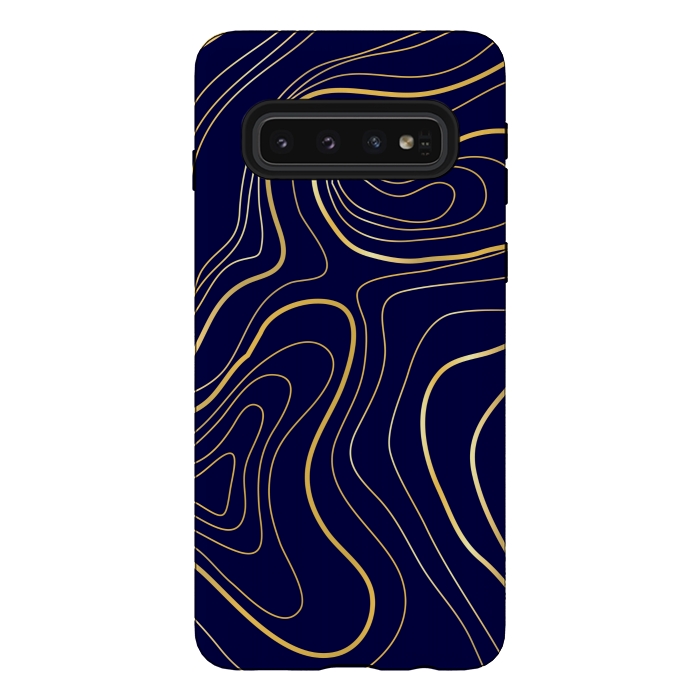 Galaxy S10 StrongFit golden abstract lines by MALLIKA