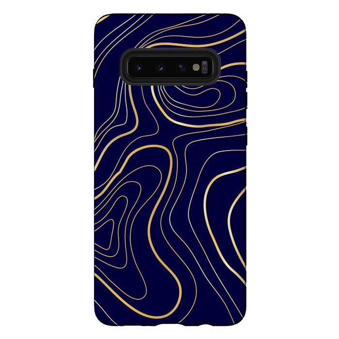 Galaxy S10 plus StrongFit golden abstract lines by MALLIKA