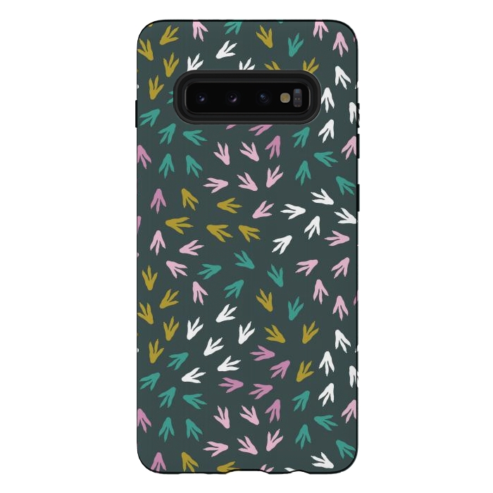 Galaxy S10 plus StrongFit Dino Footprints by Tishya Oedit