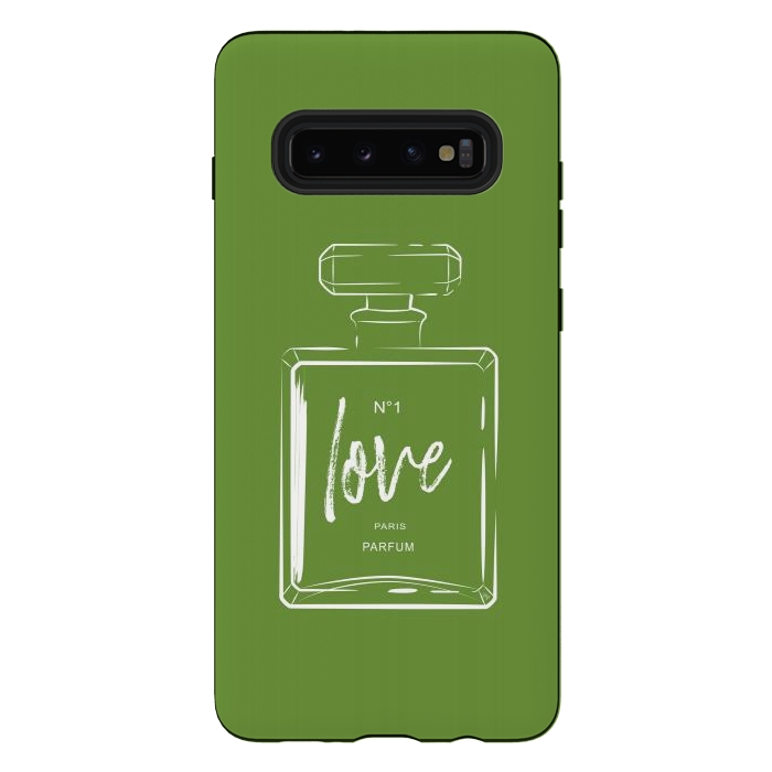 Galaxy S10 plus StrongFit Green Love by Martina
