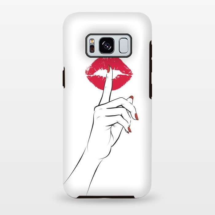 Galaxy S8 plus StrongFit Red Lips Secret by Martina
