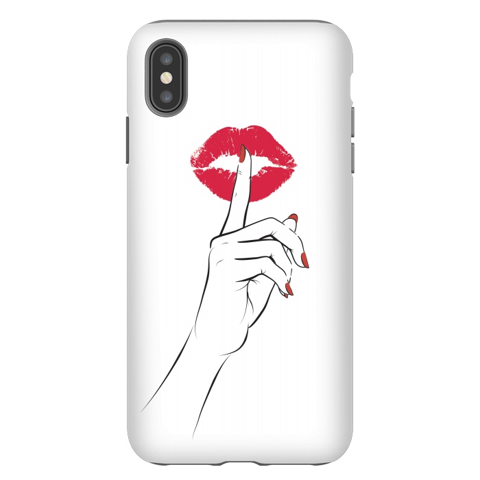 iPhone Xs Max StrongFit Red Lips Secret by Martina
