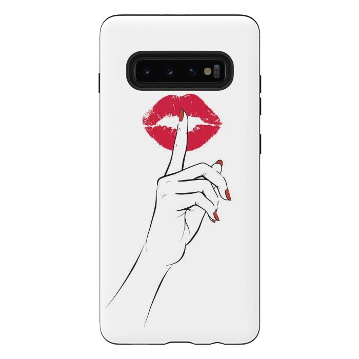 Galaxy S10 plus StrongFit Red Lips Secret by Martina