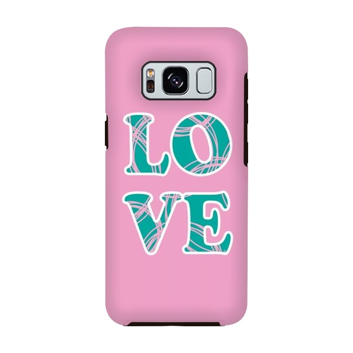 Galaxy S8 StrongFit Pink Love Typo by Martina