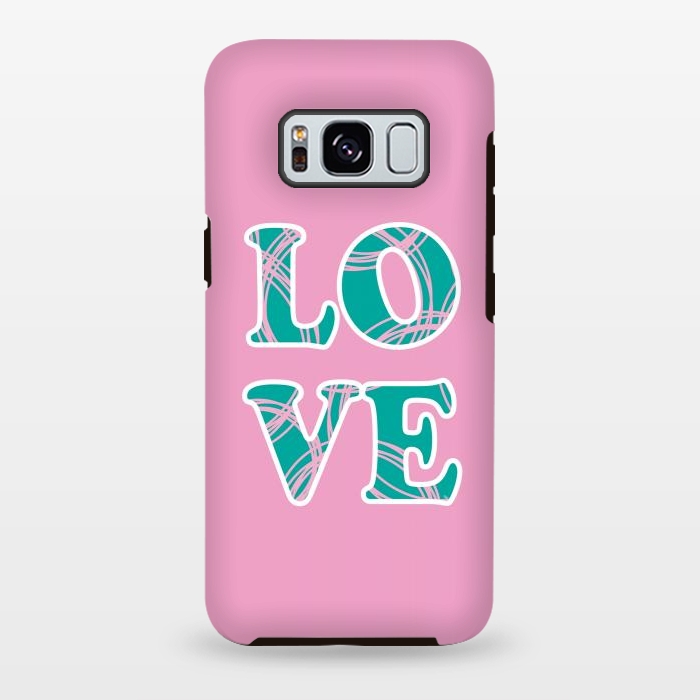 Galaxy S8 plus StrongFit Pink Love Typo by Martina