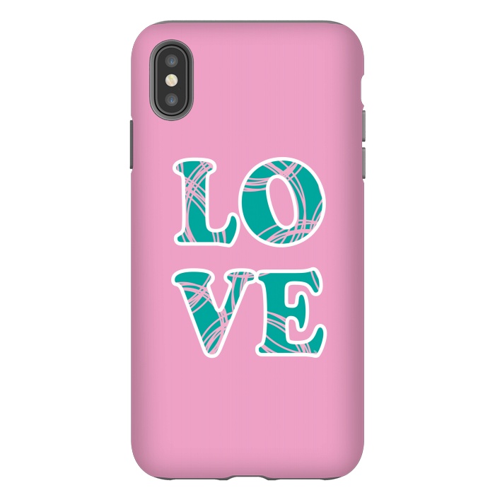 iPhone Xs Max StrongFit Pink Love Typo by Martina