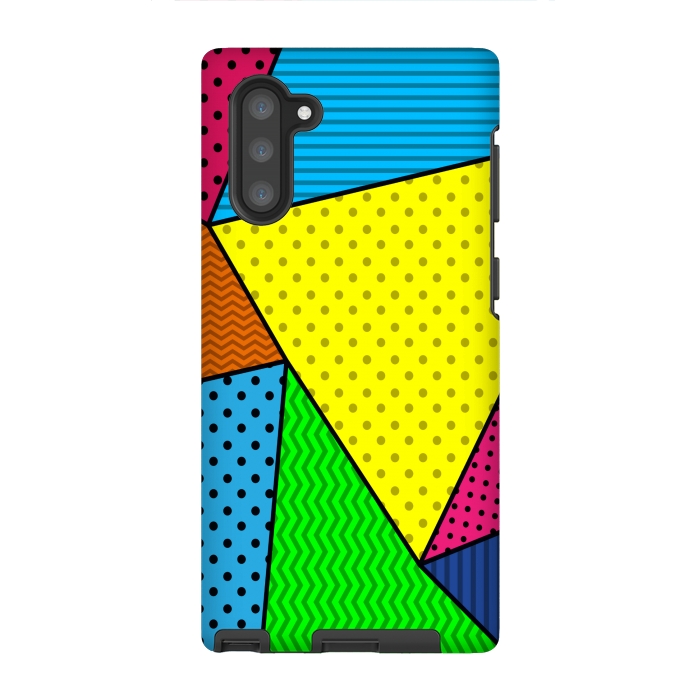 Galaxy Note 10 StrongFit colourful abstract dotted pattern by MALLIKA
