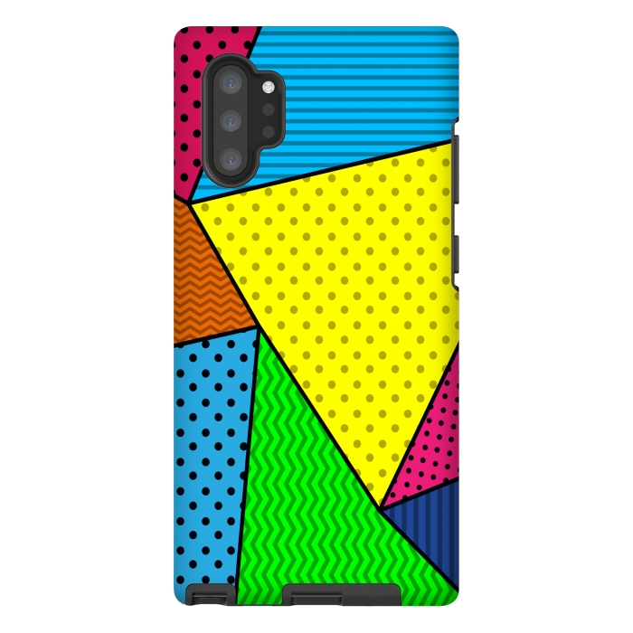 Galaxy Note 10 plus StrongFit colourful abstract dotted pattern by MALLIKA