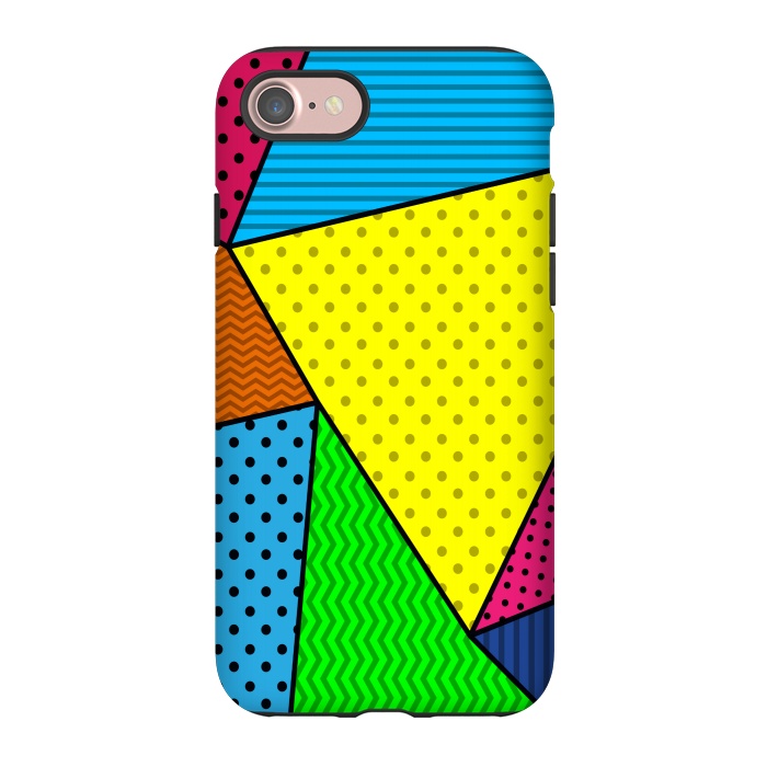 iPhone 7 StrongFit colourful abstract dotted pattern by MALLIKA