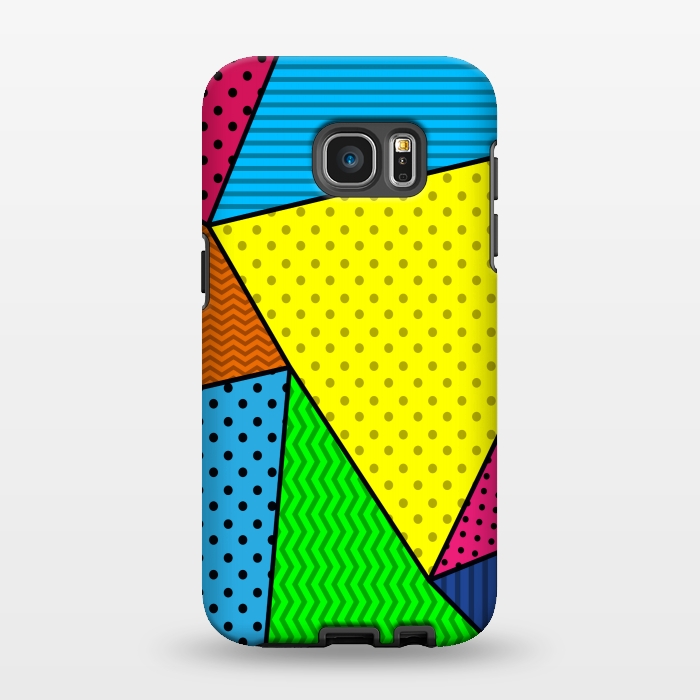 Galaxy S7 EDGE StrongFit colourful abstract dotted pattern by MALLIKA
