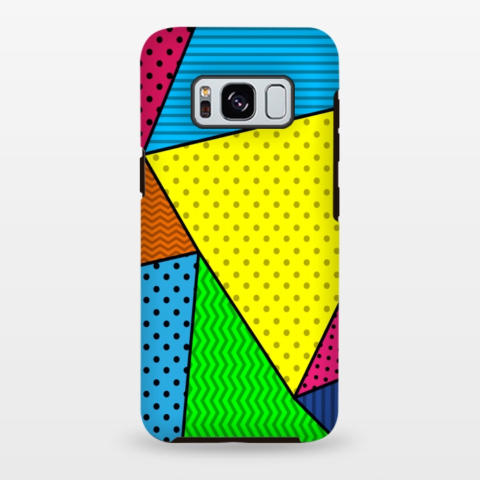 Galaxy S8 plus StrongFit colourful abstract dotted pattern by MALLIKA