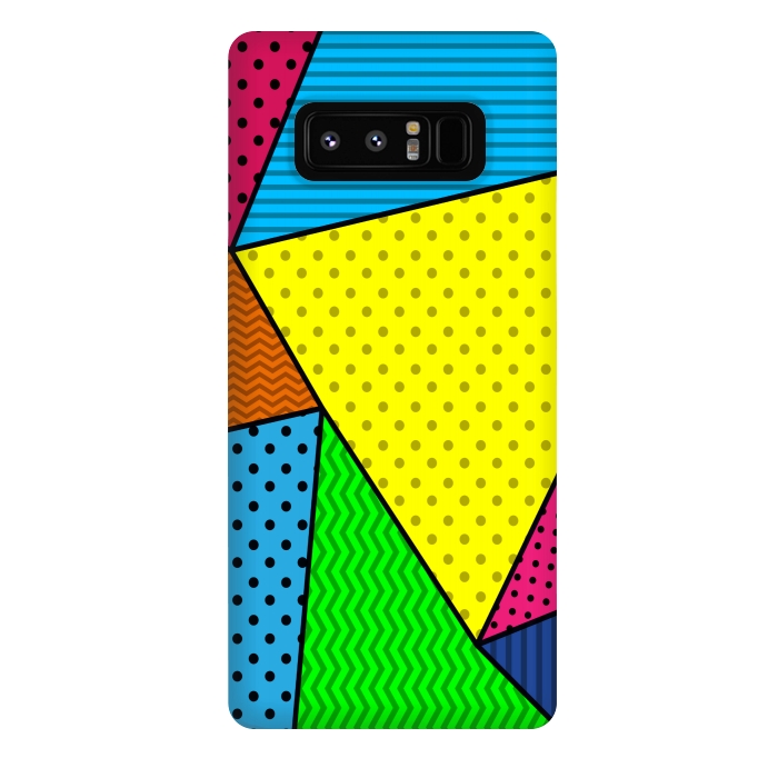 Galaxy Note 8 StrongFit colourful abstract dotted pattern by MALLIKA