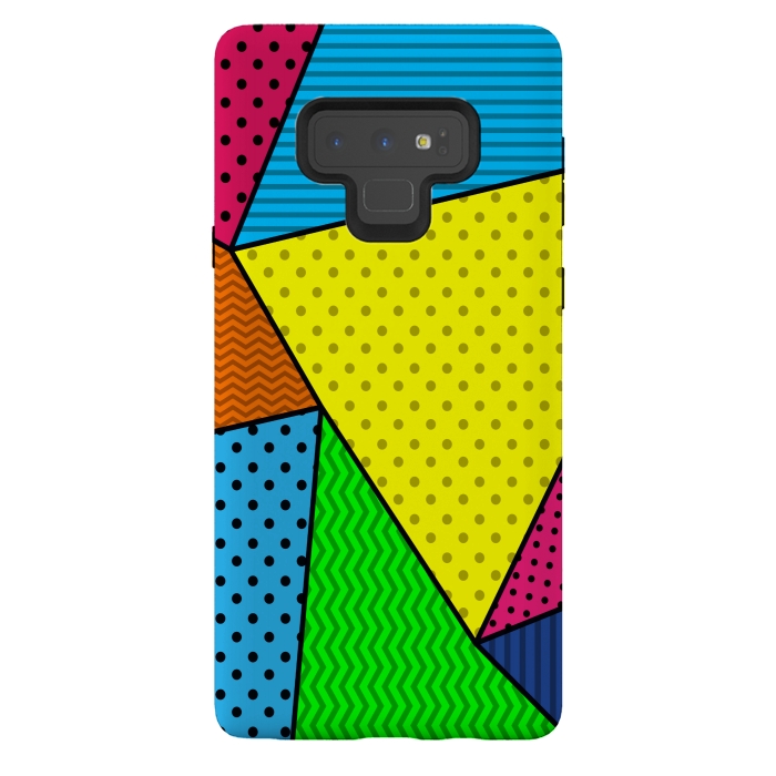 Galaxy Note 9 StrongFit colourful abstract dotted pattern by MALLIKA