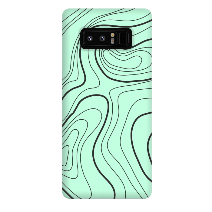Galaxy Note 8 StrongFit green abstract lines 2 by MALLIKA