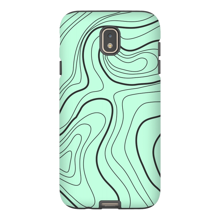 Galaxy J7 StrongFit green abstract lines 2 by MALLIKA