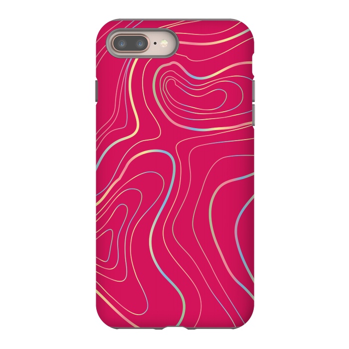 iPhone 7 plus StrongFit pink golden lines by MALLIKA