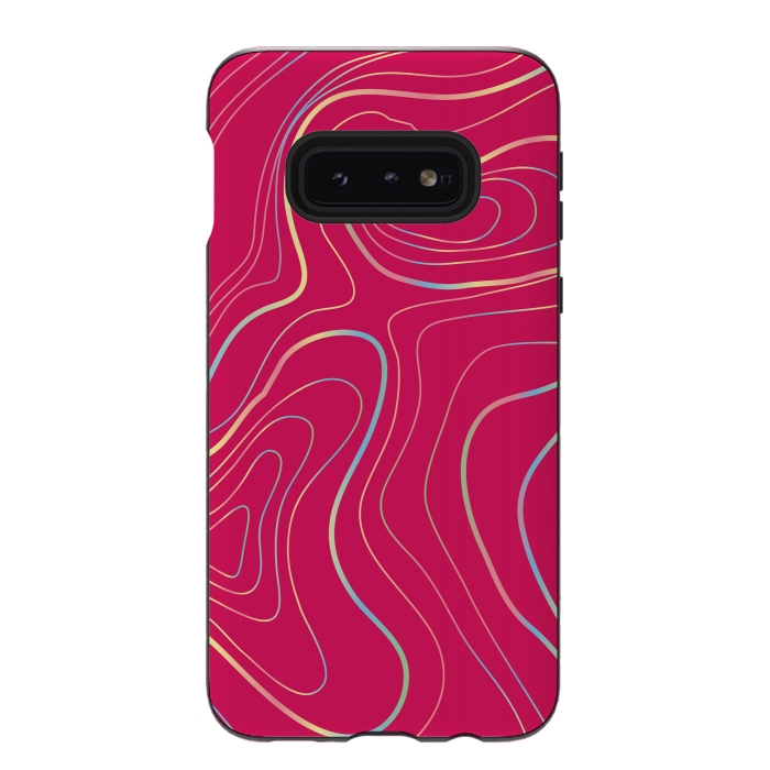 Galaxy S10e StrongFit pink golden lines by MALLIKA