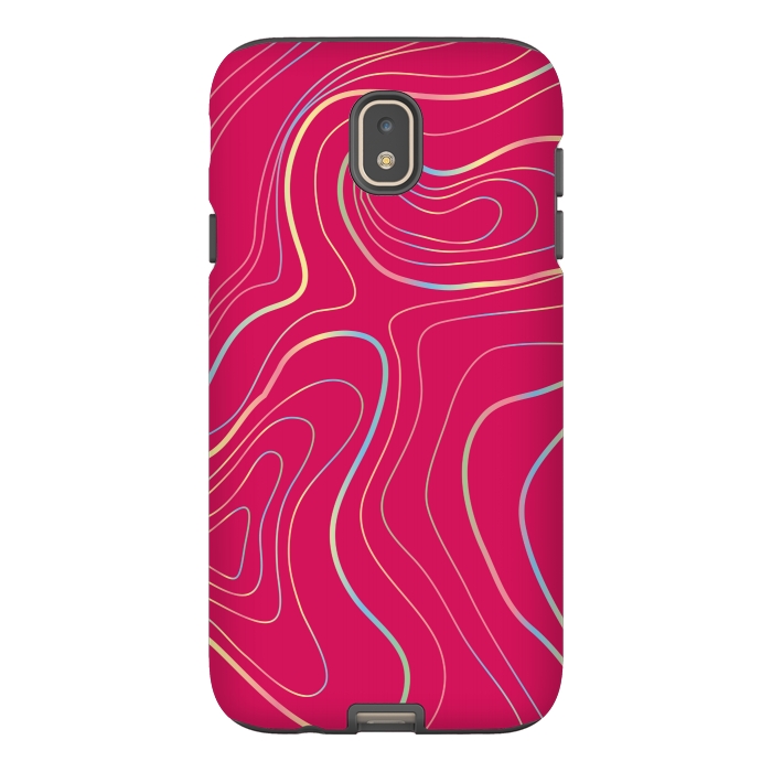 Galaxy J7 StrongFit pink golden lines by MALLIKA