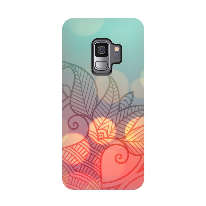 Galaxy S9 StrongFit mandala shaded pattern by MALLIKA