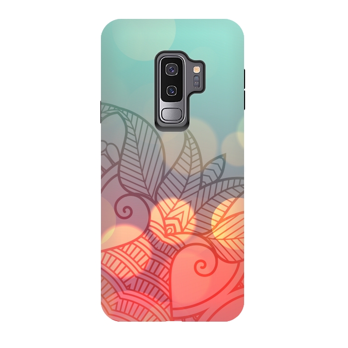 Galaxy S9 plus StrongFit mandala shaded pattern by MALLIKA