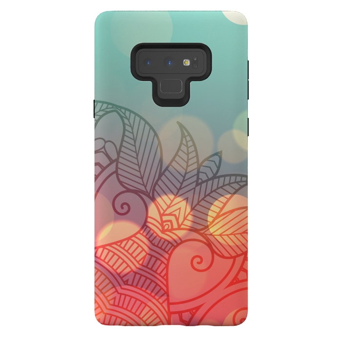 Galaxy Note 9 StrongFit mandala shaded pattern by MALLIKA