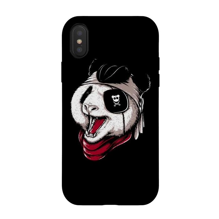 iPhone Xs / X StrongFit Panda Pirate by Afif Quilimo
