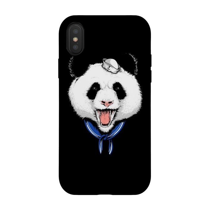 iPhone Xs / X StrongFit Panda Sailor by Afif Quilimo