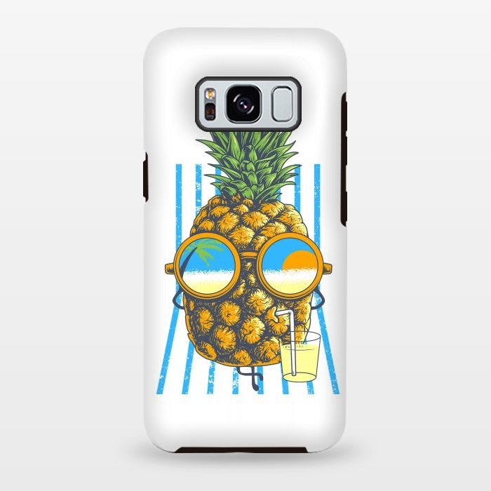Galaxy S8 plus StrongFit Pineapple Sunbathe by Afif Quilimo