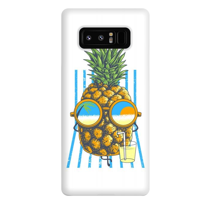 Galaxy Note 8 StrongFit Pineapple Sunbathe by Afif Quilimo