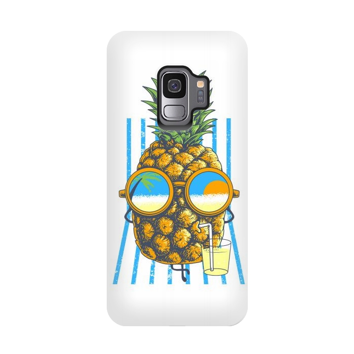 Galaxy S9 StrongFit Pineapple Sunbathe by Afif Quilimo