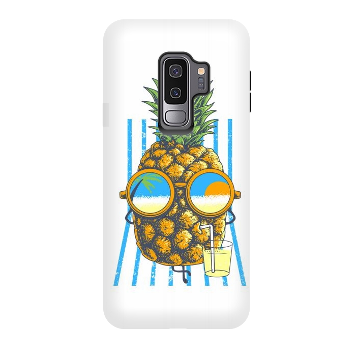 Galaxy S9 plus StrongFit Pineapple Sunbathe by Afif Quilimo