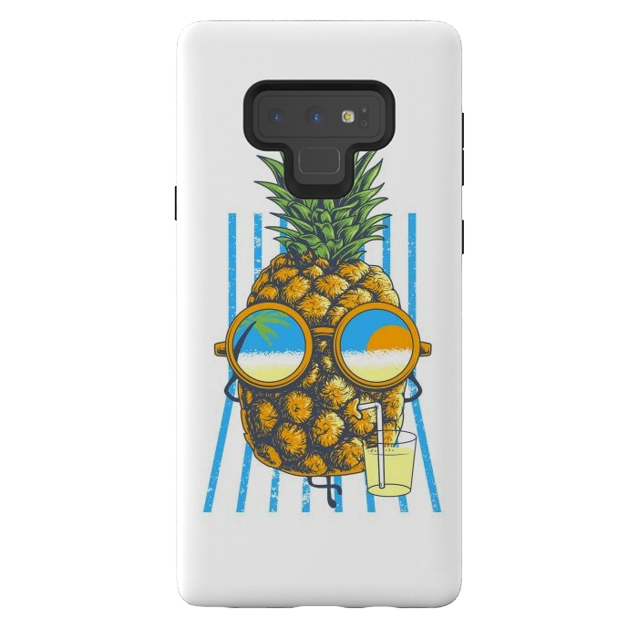 Galaxy Note 9 StrongFit Pineapple Sunbathe by Afif Quilimo