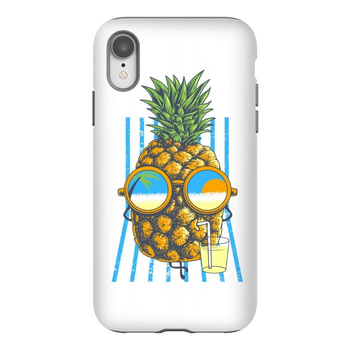iPhone Xr StrongFit Pineapple Sunbathe by Afif Quilimo