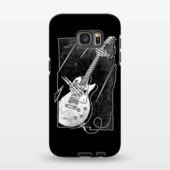 Galaxy S7 EDGE StrongFit Skull Guitarist by Afif Quilimo