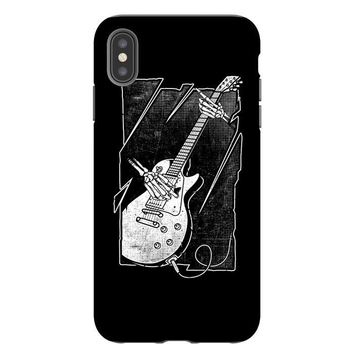 iPhone Xs Max StrongFit Skull Guitarist by Afif Quilimo