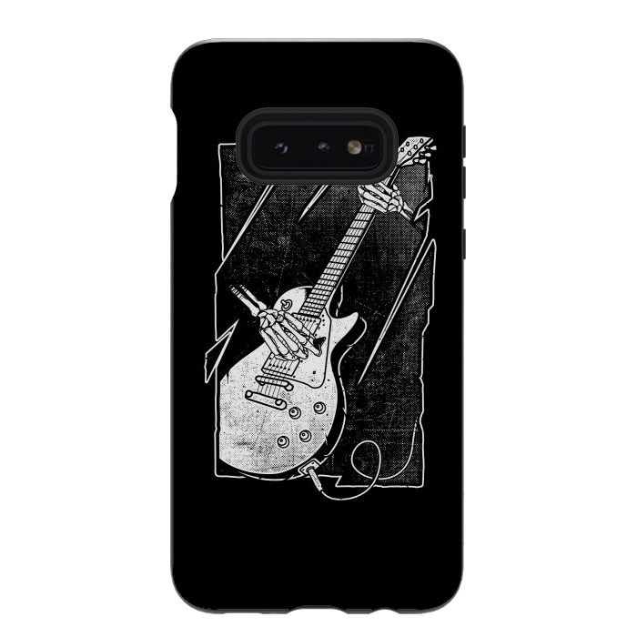 Galaxy S10e StrongFit Skull Guitarist by Afif Quilimo