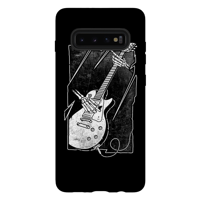 Galaxy S10 plus StrongFit Skull Guitarist by Afif Quilimo