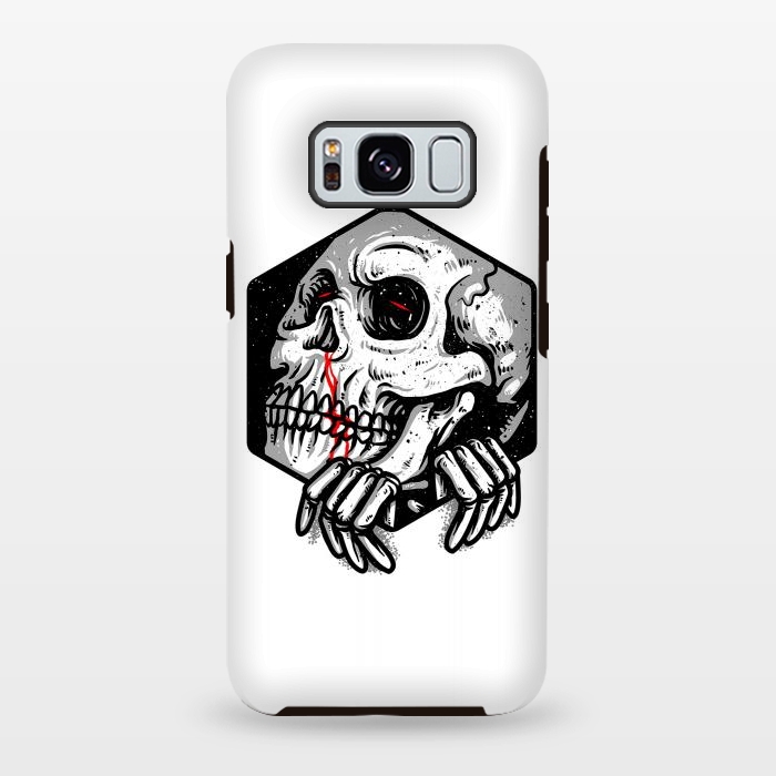 Galaxy S8 plus StrongFit Skull Heaxagon by Afif Quilimo