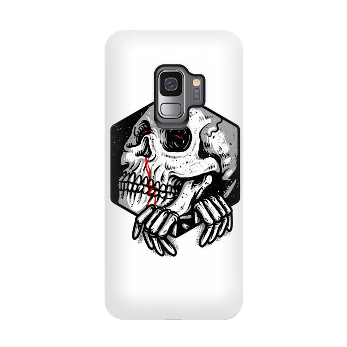 Galaxy S9 StrongFit Skull Heaxagon by Afif Quilimo
