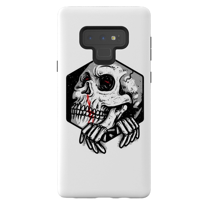 Galaxy Note 9 StrongFit Skull Heaxagon by Afif Quilimo