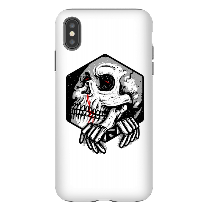 iPhone Xs Max StrongFit Skull Heaxagon by Afif Quilimo
