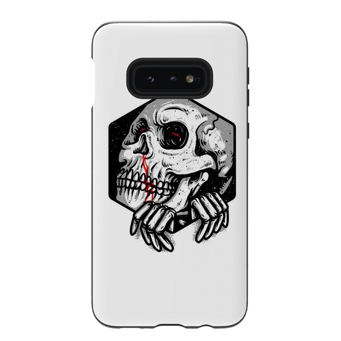 Galaxy S10e StrongFit Skull Heaxagon by Afif Quilimo