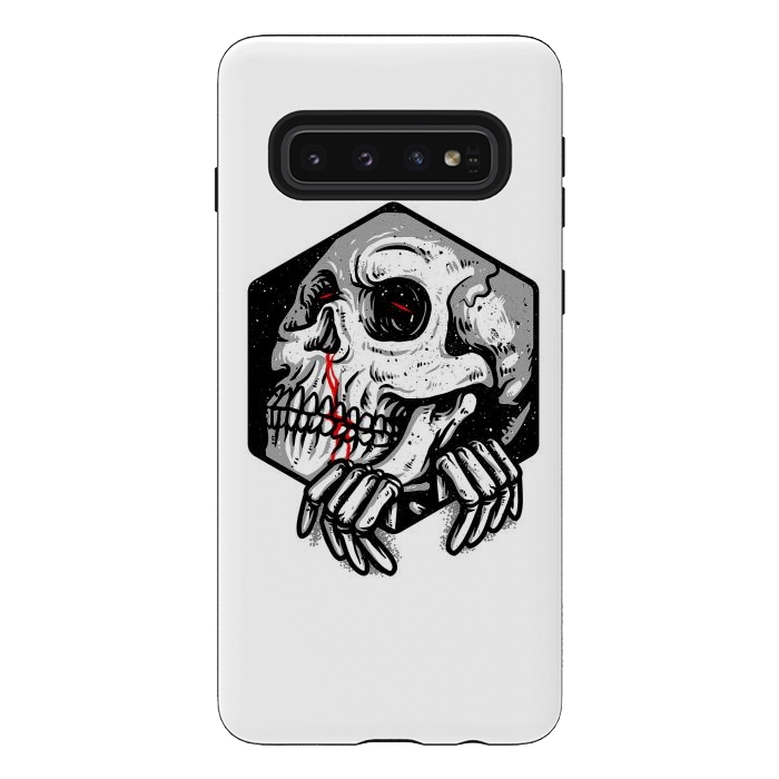 Galaxy S10 StrongFit Skull Heaxagon by Afif Quilimo