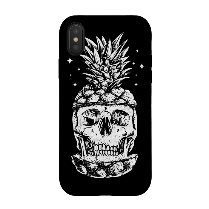 iPhone Xs / X StrongFit Skull Pineapple by Afif Quilimo