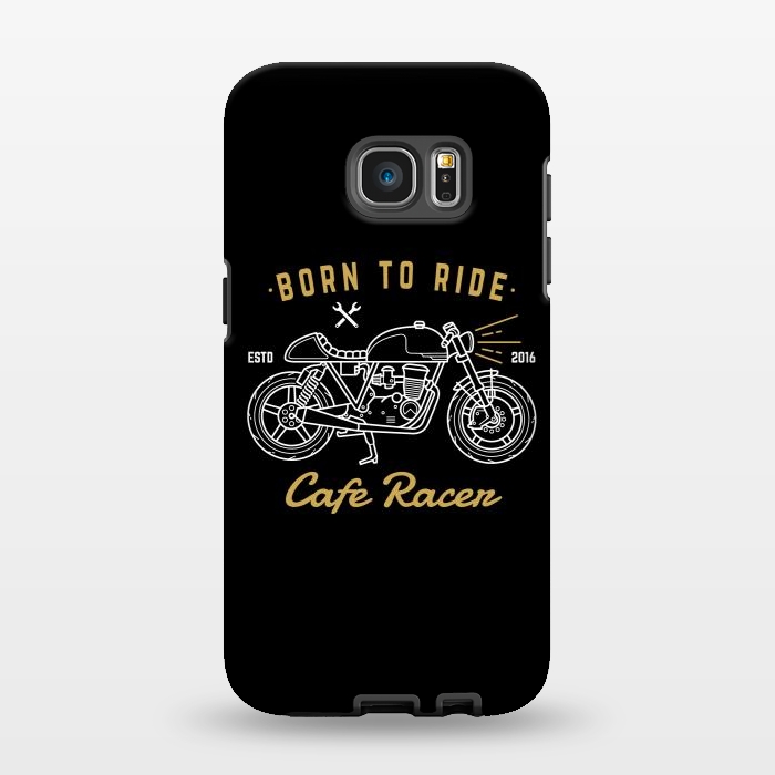 Galaxy S7 EDGE StrongFit Born to Ride Cafe Racer by Afif Quilimo