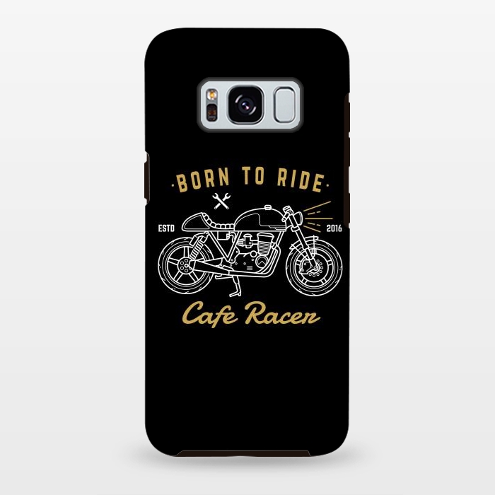 Galaxy S8 plus StrongFit Born to Ride Cafe Racer by Afif Quilimo