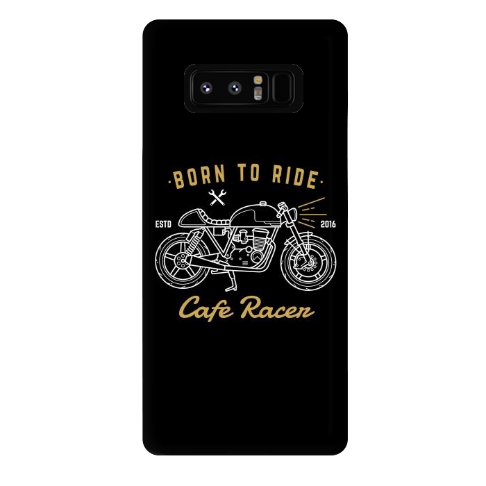 Galaxy Note 8 StrongFit Born to Ride Cafe Racer by Afif Quilimo