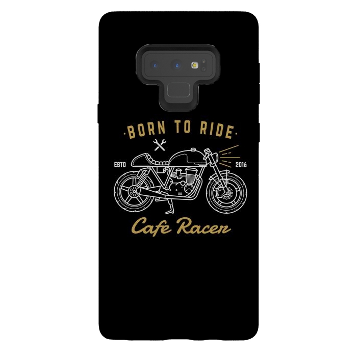 Galaxy Note 9 StrongFit Born to Ride Cafe Racer by Afif Quilimo