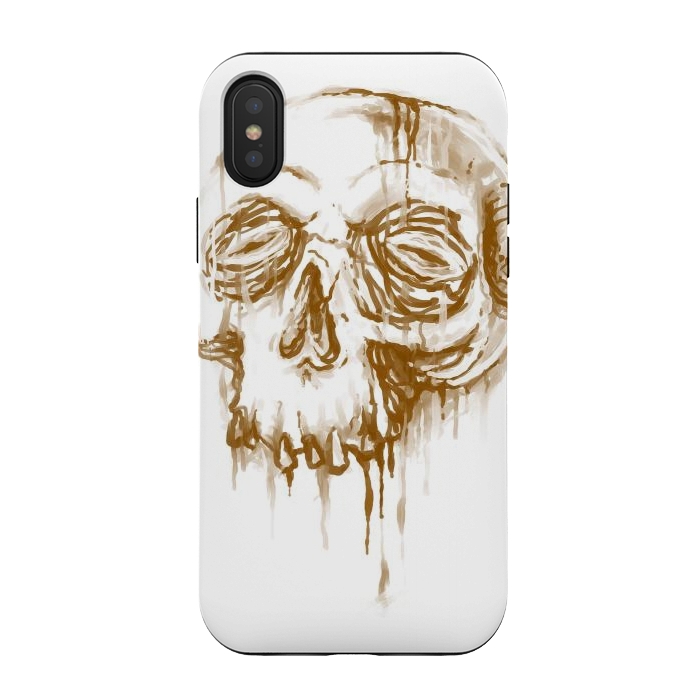 iPhone Xs / X StrongFit Skull Coffee 1 by Afif Quilimo