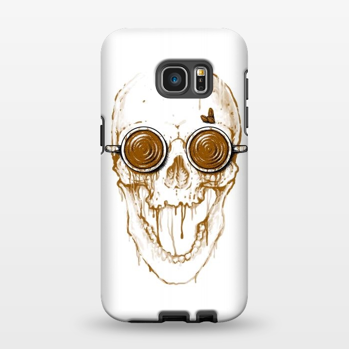 Galaxy S7 EDGE StrongFit Skull Coffee by Afif Quilimo